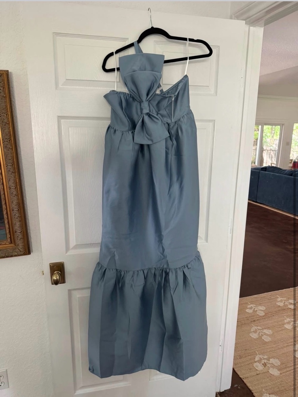Petal & Pup XL NWT Betina Bow Front Maxi Dress blue